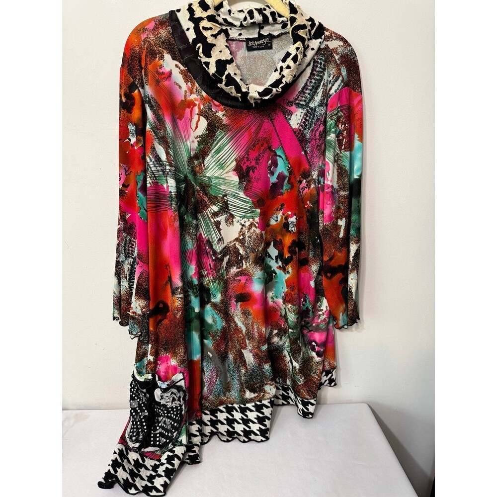LEE ANDERSEN FIREFLY ASYMETRICAL TUNIC WEARABLE ART 1x